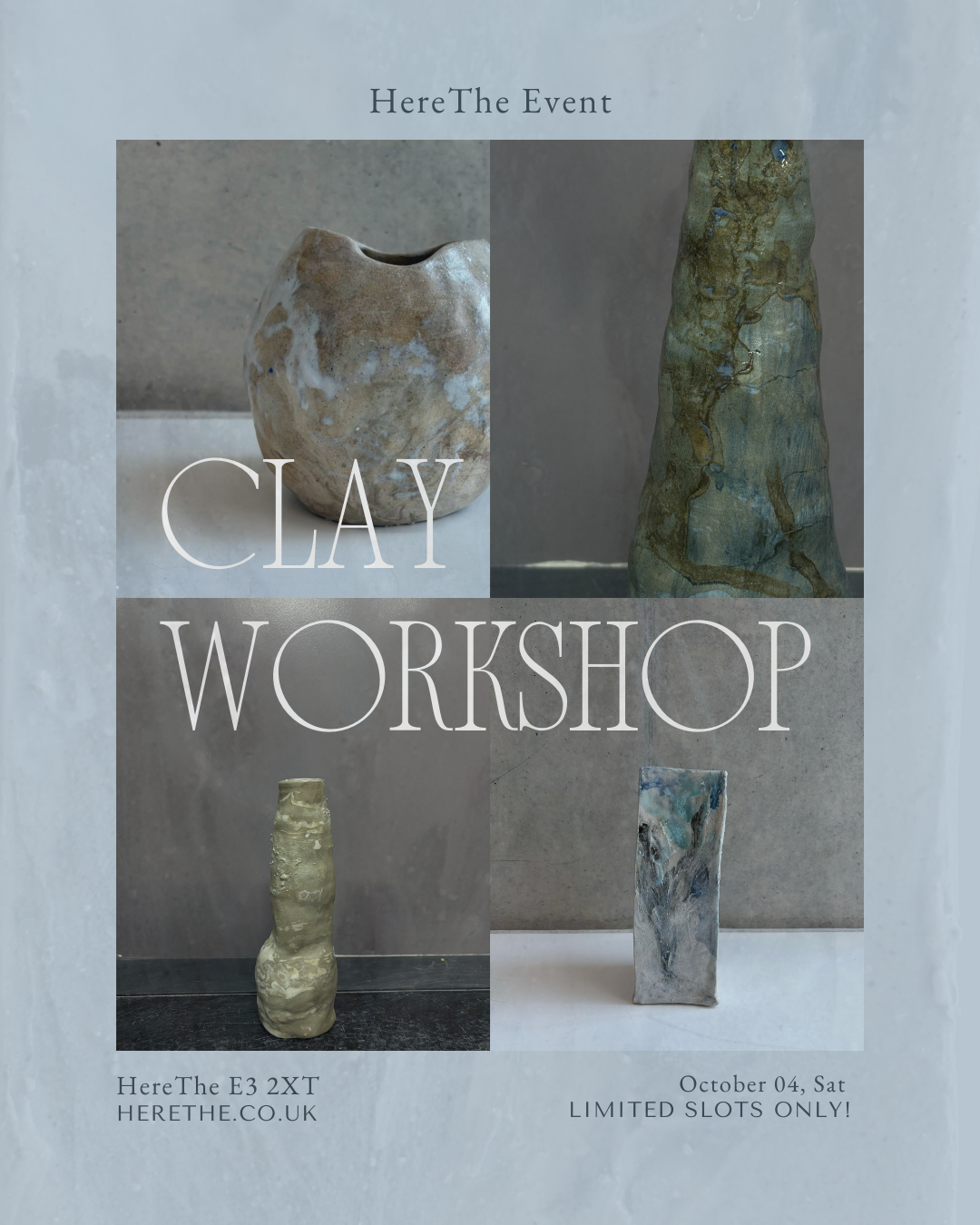 HereThe Event No.005 — Clay Workshop | Handbuild a Cup & Paint a Tray (Oct 4, London)