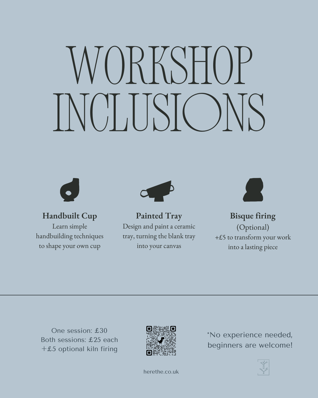 HereThe Event No.005 — Clay Workshop | Handbuild a Cup & Paint a Tray (Oct 4, London)