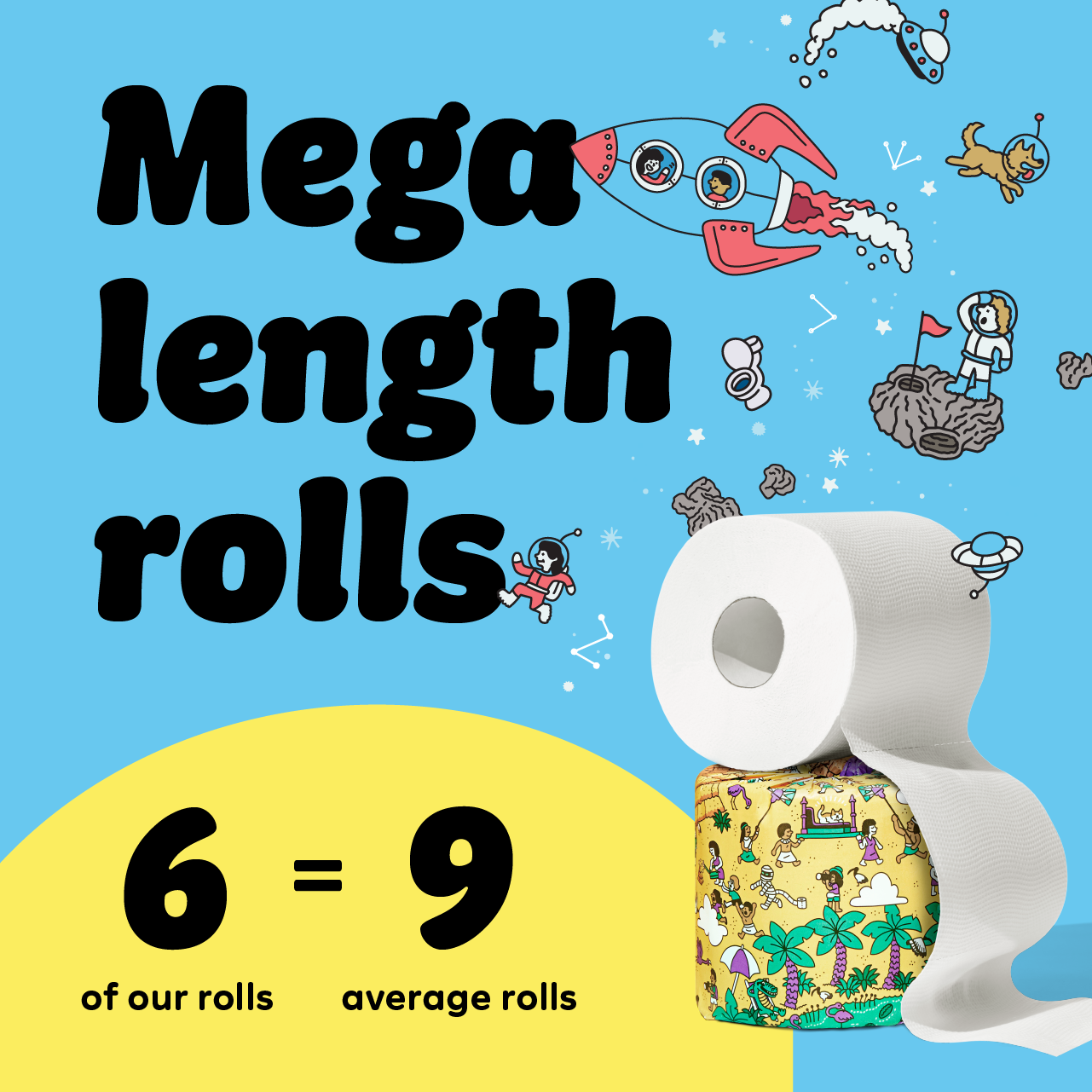 Extra Soft Limited Edition Toilet Tissue 6 Mega Rolls 🚽