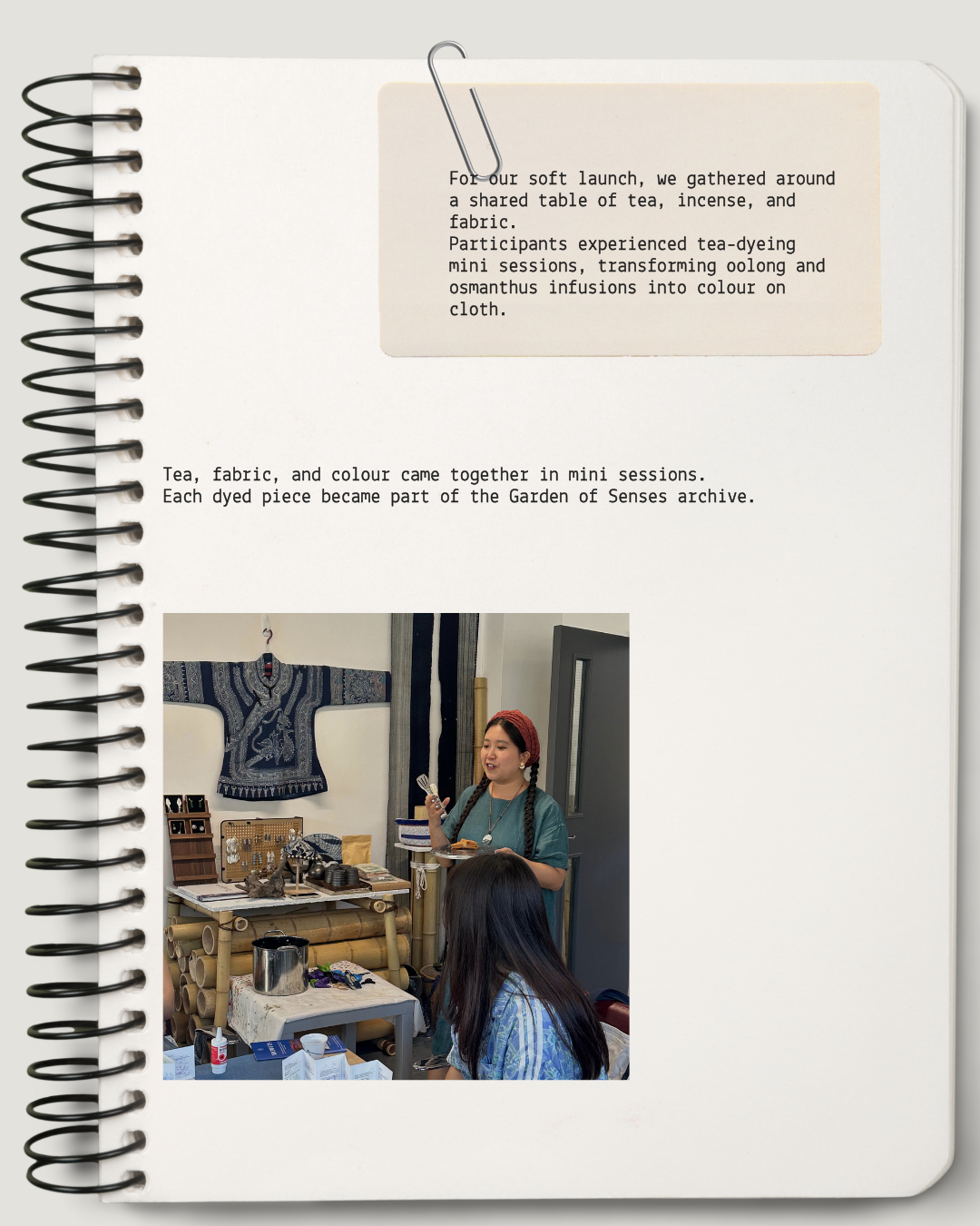 Here/ The Event 002: Tea Dye Workshop — Hands-on with Stain, Scent & Story