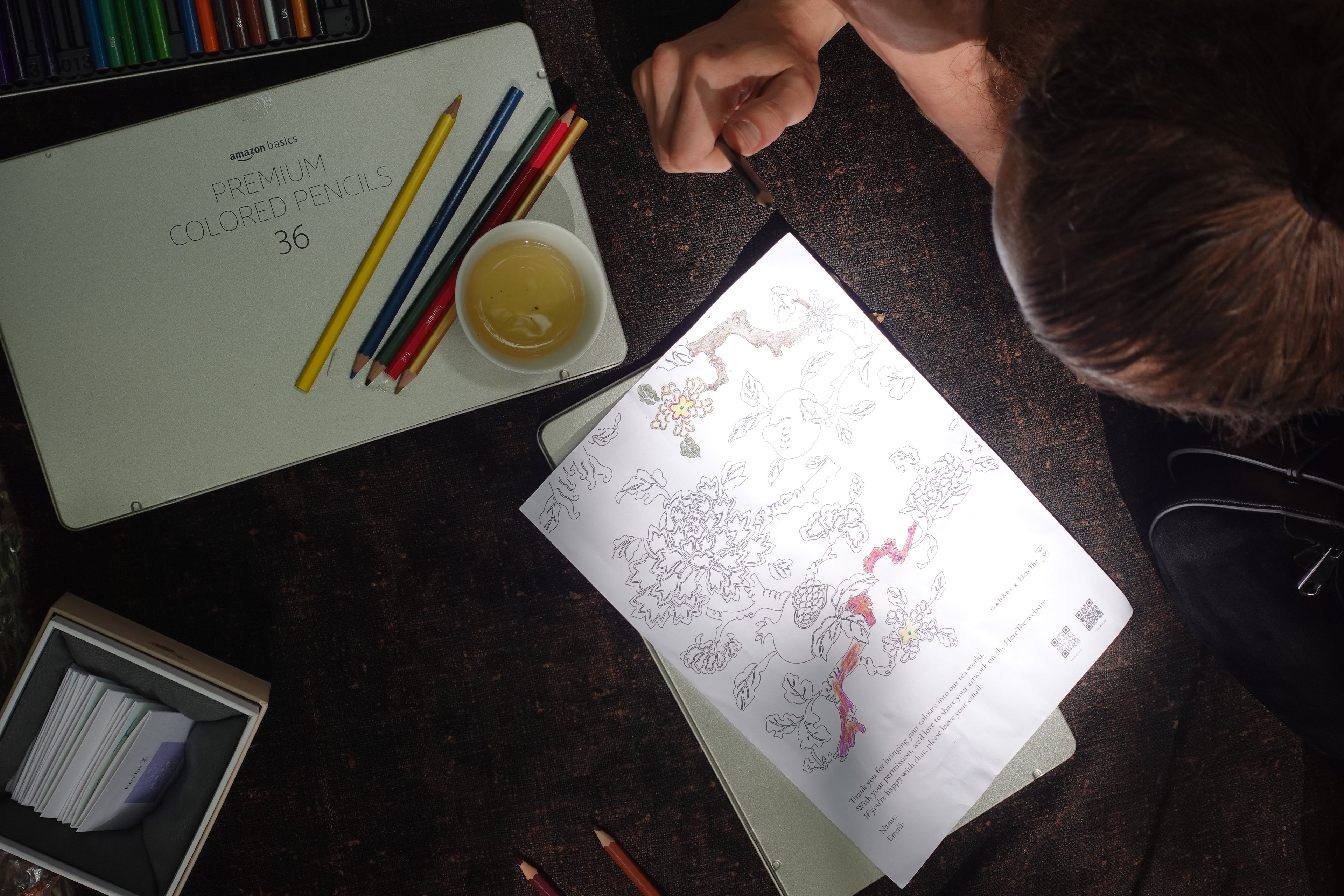 Here / The Event No.001  Colouring Tea — A Sensory Tea Session