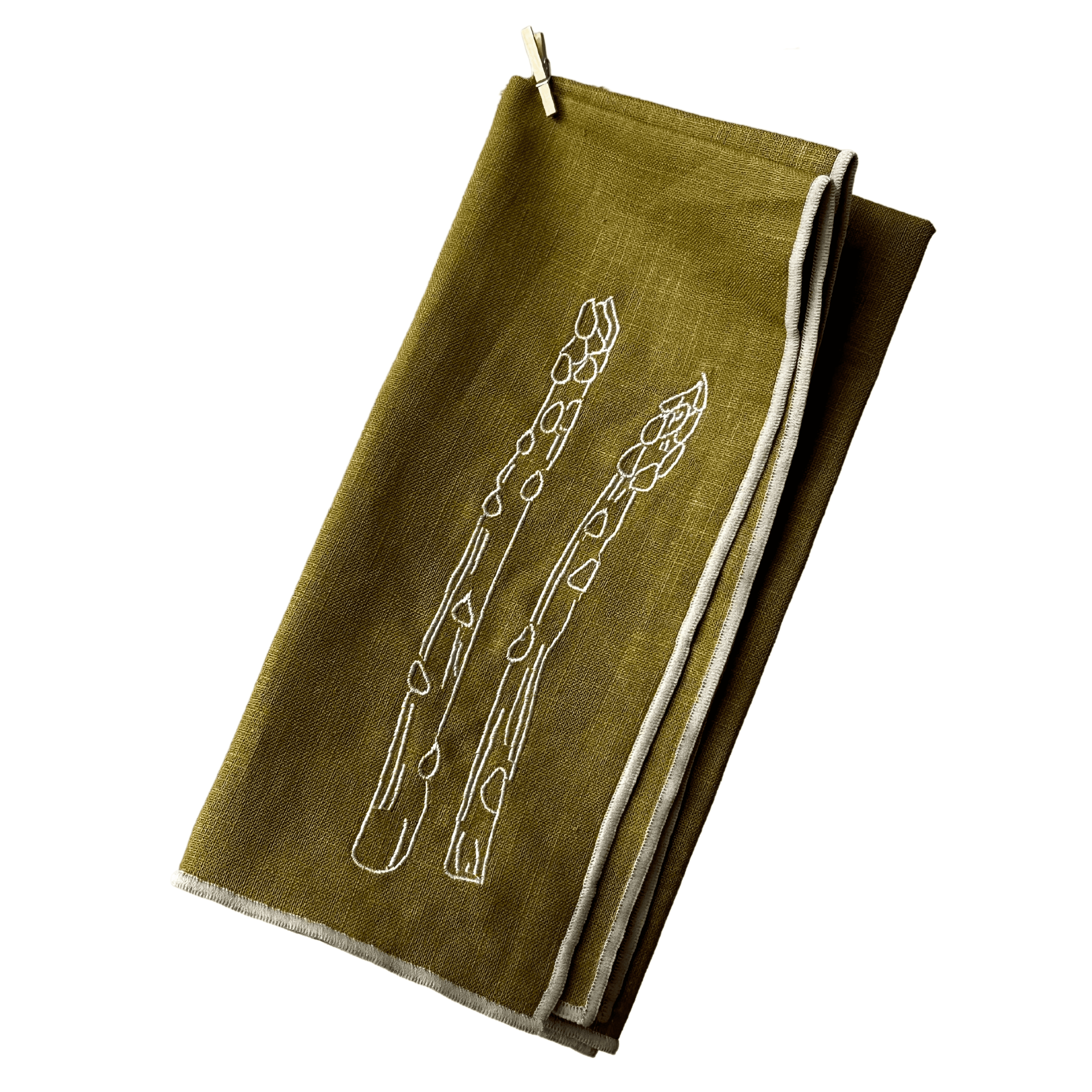 HereThe Linen Blend Napkins - Asparagus (set of 2)
