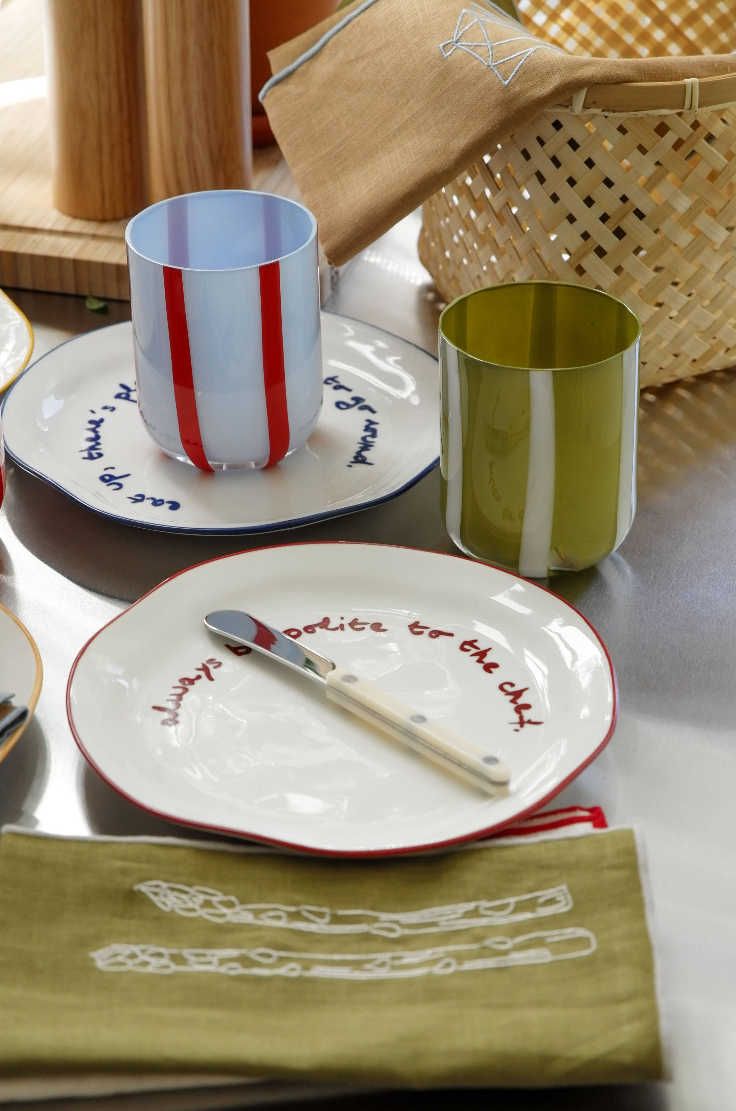 HereThe Statement Plate - 'good food and good company.'